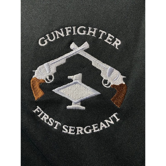 Nike Golf Dri-Fit Gunfighter First Sergeant gray Polo Medium Operation Warmheart - Picture 10 of 12